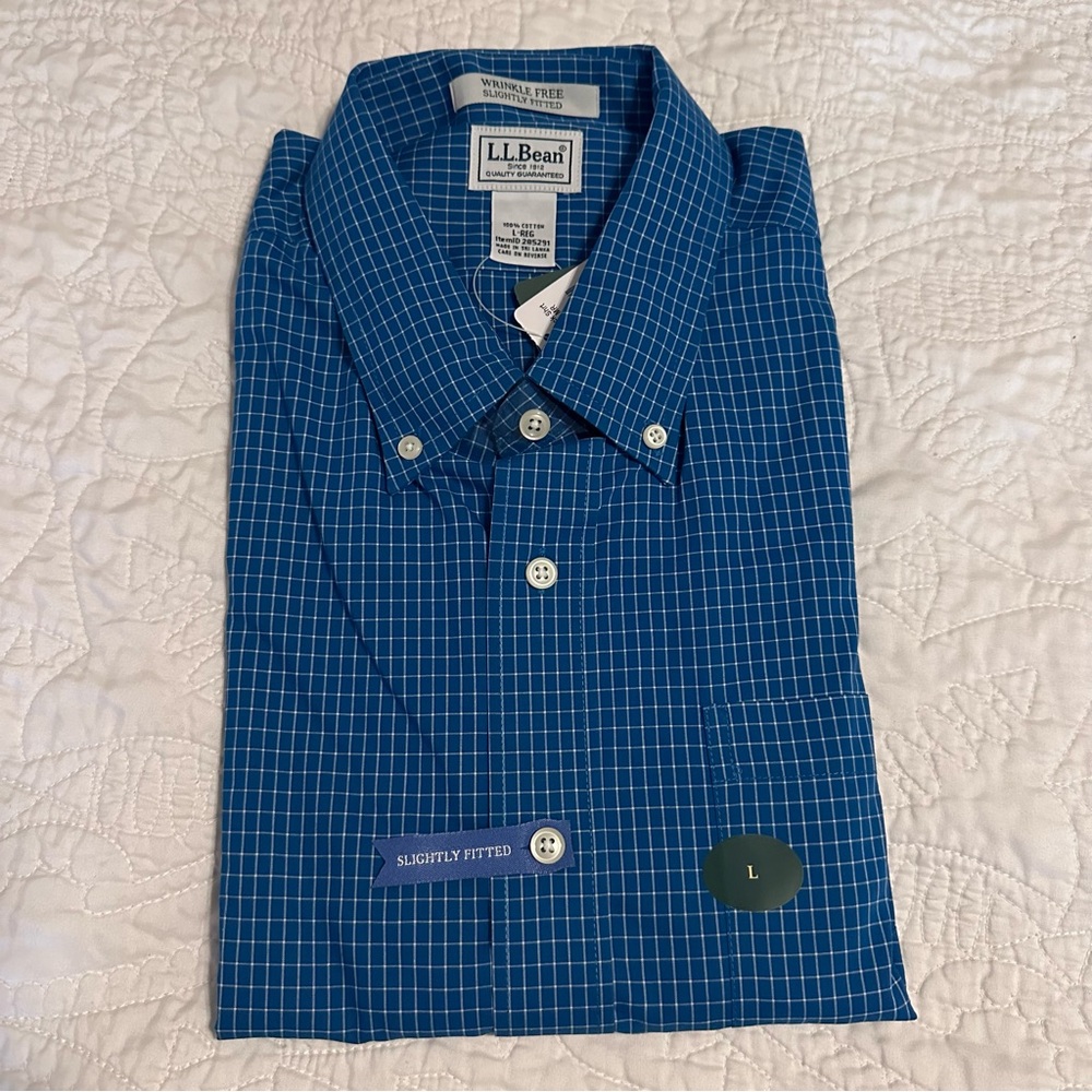 L.L. Bean Checkered Button Down Shirt